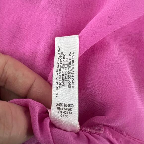 Victoria's Secret Bubble Gum Pink Babydoll Chiffon Nightie Womens Large - Picture 4 of 5